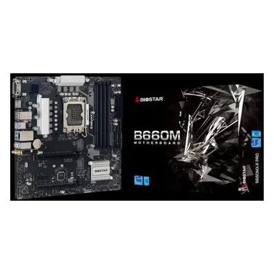 BIOSTAR MB B660 LGA1700 4xDDR4, HDMI DVI VGA 4xSATA, 2xM.2 PCIe 4.0, Support WiFi Micro ATX , B6