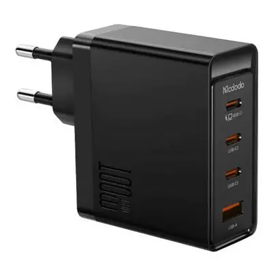 Nástěnná nabíječka McDodo GAN 3xUSB-C + USB, 100 W (černá)