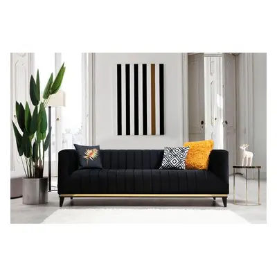 Atelier del Sofa 3-Seat Sofa Bellino - Black BlackGold