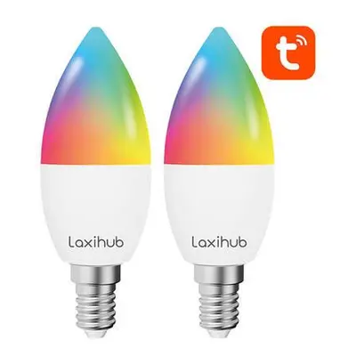 Chytrá LED žárovka Laxihub LAE14S (2-pack) WiFi Bluetooth Tuya