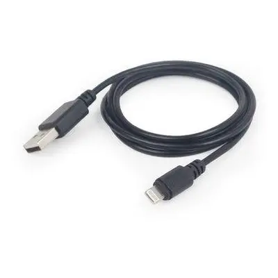 Kabel CABLEXPERT USB 2.0 Lightning (IP5 a vyšší) nabíjecí a synchronizační kabel, 1m, černý