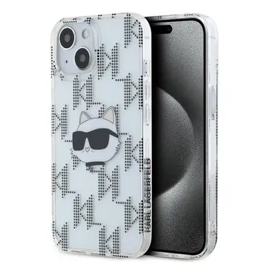 Karl Lagerfeld IML Electroplated Choupette Head Zadní Kryt pro iPhone 15 Transparent