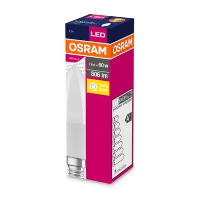 Osram LED žárovka E14 CL B FR 7W 60W teplá bílá 2700K , svíčka