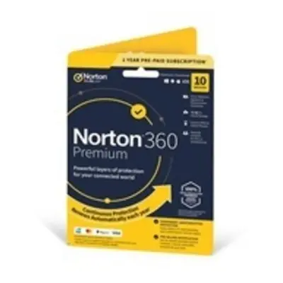 NORTON 360 PREMIUM 75GB +VPN 1 uživatel pro 10 zařízení na 1 rok ESD, 21405766