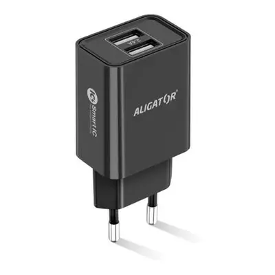 Aligator DC adaptér microUSB smart IC s 2xUSB 2,4A