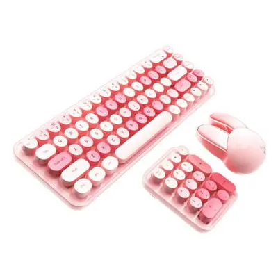 MOFII Wireless Keyboard+Numeric Keypad+Mouse 3in1 2.4G (Pink),