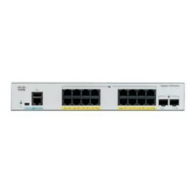 Catalyst C1000-16P-2G-L, 16x 10/100/1000 Ethernet PoE+ ports and 120W PoE budget, 2x 1G SFP upli