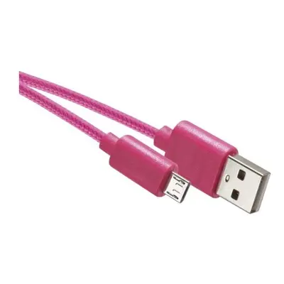 Emos SM7006P USB 2.0 A/M - micro B/M, 1m, růžový