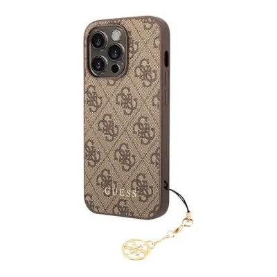 Guess 4G Charm Zadní Kryt pro iPhone 13 Pro Tone on Tone Brown