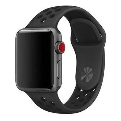 Tactical 161 Double Silikonový Řemínek pro Apple iWatch 1/2/3/4/5/6/SE 42/44mm Black