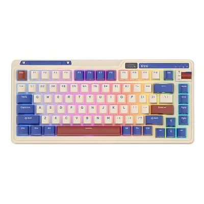 Bezdrátová mechanická klávesnice Royal Kludge KZZI K75 pro RGB, Moment Switch (retro modrá),