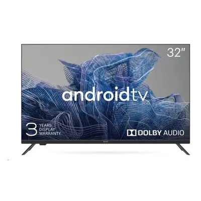 KIVI - 32', HD, Google Android TV, Black, 1366x768, 60 Hz, Sound by JVC, 2x8W, 33 kWh/1000h , BT