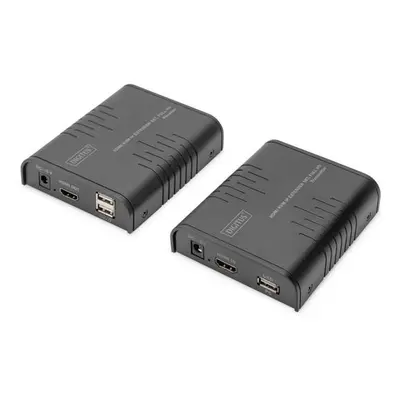 DIGITUS DS-55529 HDMI KVM IP Extender sada, Full HD, 60 Hz, 120m, černá, DS-55529