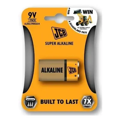 JCB SUPER alkalická batéria 9V / 6LR61, blister 1 ks