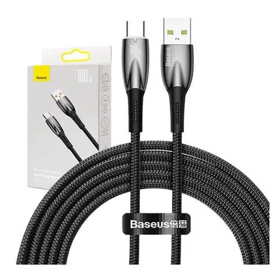 Kabel USB pro USB-C Baseus řady Glimmer, 100 W, 2 m (černý)