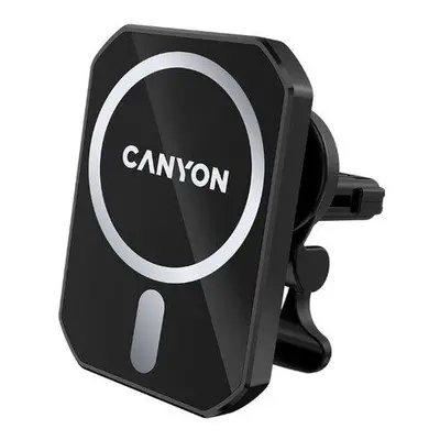 CANYON držák telefonu do ventilace auta MagSafe CM-15 pro iPhone12/13, magnetický, wireless nabí