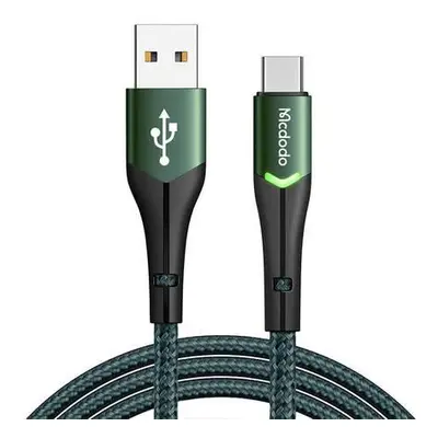 Kabel USB na USB-C Mcdodo Magnificence CA-7961 LED, 1m (zelený)