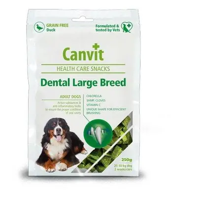 Canvit Snacks Dental Large Breed-Duck 250g pamlsek pro psy