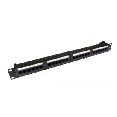 OPTIX UTP Patch panel Cat.6, 24 port, 1U, black, Certifikován, 4020