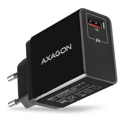 AXAGON ACU-QC19, QC nabíječka do sítě 19W, 1x USB-A port, QC3.0/AFC/FCP/SMART, černá