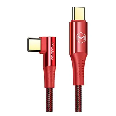 Kabel USB-C na USB-C Mcdodo CA-8321 100W 90 stupňů 1,2 m (červený)