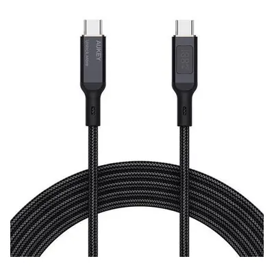 Kabel USB-C na USB-C Aukey CB-MCC102, 100W, 1,8 m (černý)