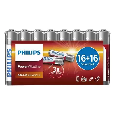 PHILIPS LR03P32FV/10 AAA Power Alkaline baterie (32ks)