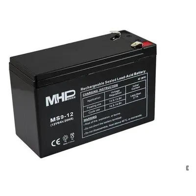 Pb akumulátor MHPower VRLA AGM 12V/9Ah (MS9-12), MS9-12