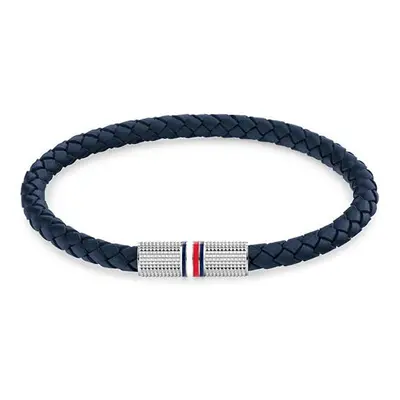 Tommy Hilfiger Tmavě modrý kožený náramek pro muže Infinity 2790460