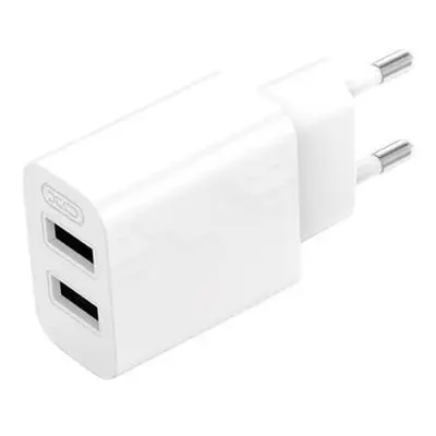 Nástěnná nabíječka XO L109 2x USB-A, kabel USB Type-C, 2,4A (bílá)