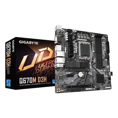 GIGABYTE MB Sc LGA1700 Q670M D3H, Intel Q670, 4xDDR5, 2xDP, 1xHDMI, 1xVGA, mATX, Q670M D3H