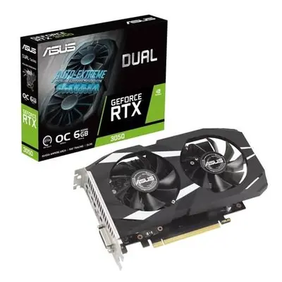 ASUS VGA NVIDIA GeForce Dual RTX 3050 OC Edition 6GB, RTX 3050, 6GB GDDR6, 3xDP, 1xHDMI, 90YV0K6