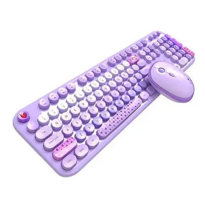 MOFII Lovely 2.4G Wireless Keyboard + Mouse Set (Purple),