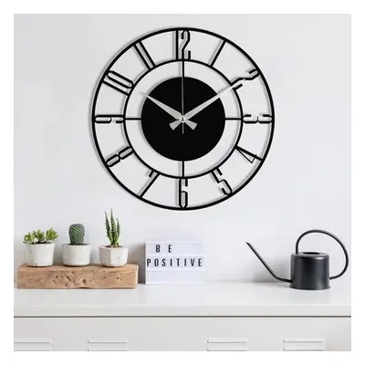 Wallity Decorative Metal Wall Clock Enzoclock - S011 Black