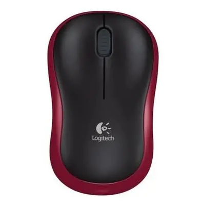 Logitech myš M185/ Bezdrátová/ Optická/ 1000dpi/ USB přijímač/ červená, 910-002237