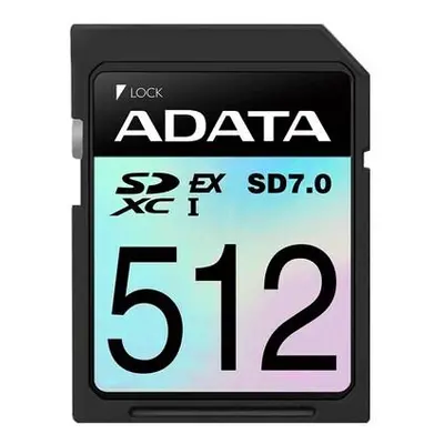 ADATA SDXC karta 512GB Express, PCIe Gen3, UHS-I, C10, V30, (R:800/W:700 MB/s)