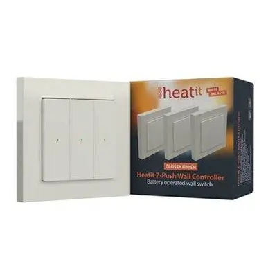 HEATIT Z-Push Wall Controller White RAL 9010 LESKLÁ