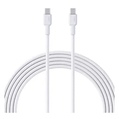 Kabel USB-C na USB-C Aukey CB-NCC2, 60W, 1,8 m (bílý)