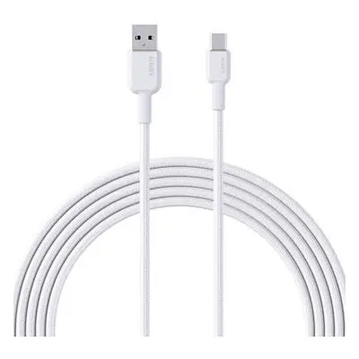 Kabel USB-A na USB-C Aukey CB-NAC2, 60W, 1,8 m (bílý)