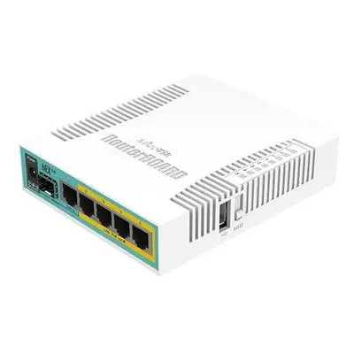 MIKROTIK RouterBOARD hEX PoE + L4 (800MHz; 128MB RAM, 5xGLAN switch, PoE in/out, zdroj), RB960PG