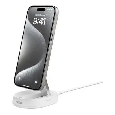 Belkin Belkin BOOST CHARGE PRO konvertibilní Qi2 15W magnetický nabíjecí stojan bílý