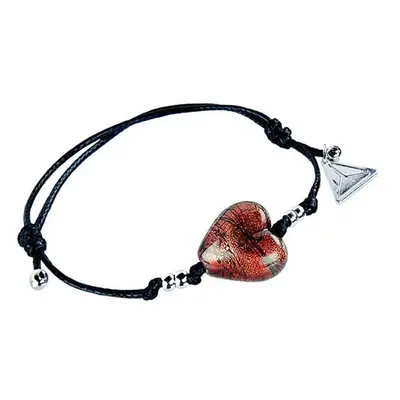 Lampglas Výrazný náramek Fire Heart s 24karátovým zlatem v perle BLH23