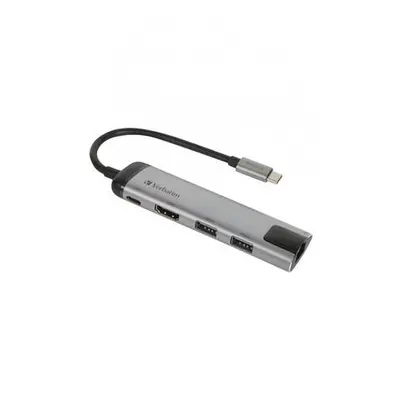 Verbatim USB-C dock,2x USB-A, HDMI, gigabitový ethernet, 49141