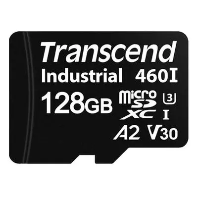 Transcend 128GB microSDXC460I UHS-I U3 V30 A2 3K P/E (3D TLC) průmyslová paměťová karta, 100MB/s