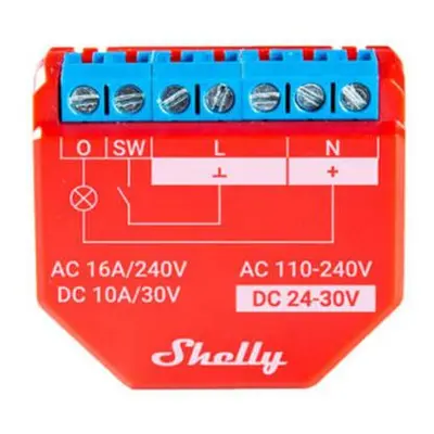 Wi-Fi Smart Relay Shelly Plus 1PM, 1 kanál 16A, s měřením výkonu