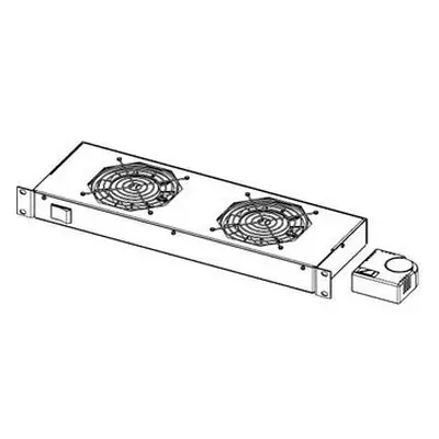 Legrand EVO Ventilacna jednotka 1U, 2x Ventilator. + TERMOSTAT, EC1U2V