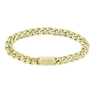 Hugo Boss Stylový pozlacený náramek pro muže Chain Link 1580403 19 cm