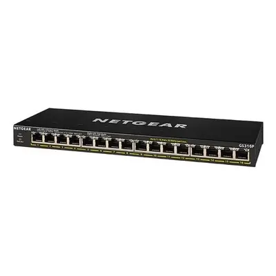 Netgear 16PT GE UNMANAGED SWCH W/POE/POE+, GS316P-100EUS