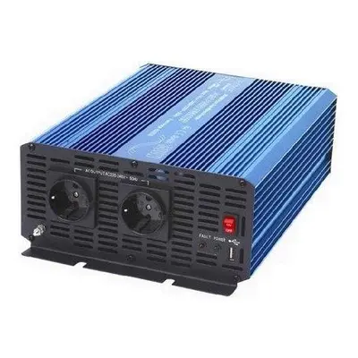 Napěťový měnič Carspa P1500-12 12V/230V 1500W, čistá sínusovka