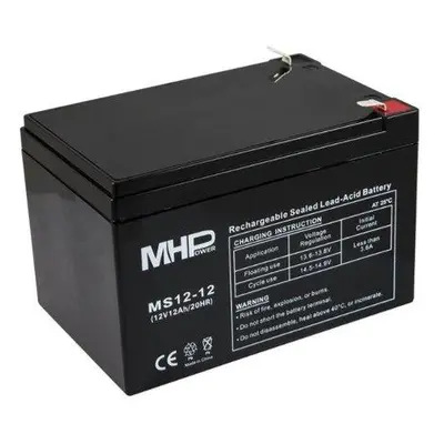 Pb akumulátor MHPower VRLA AGM 12V/12Ah (MS12-12), MS12-12